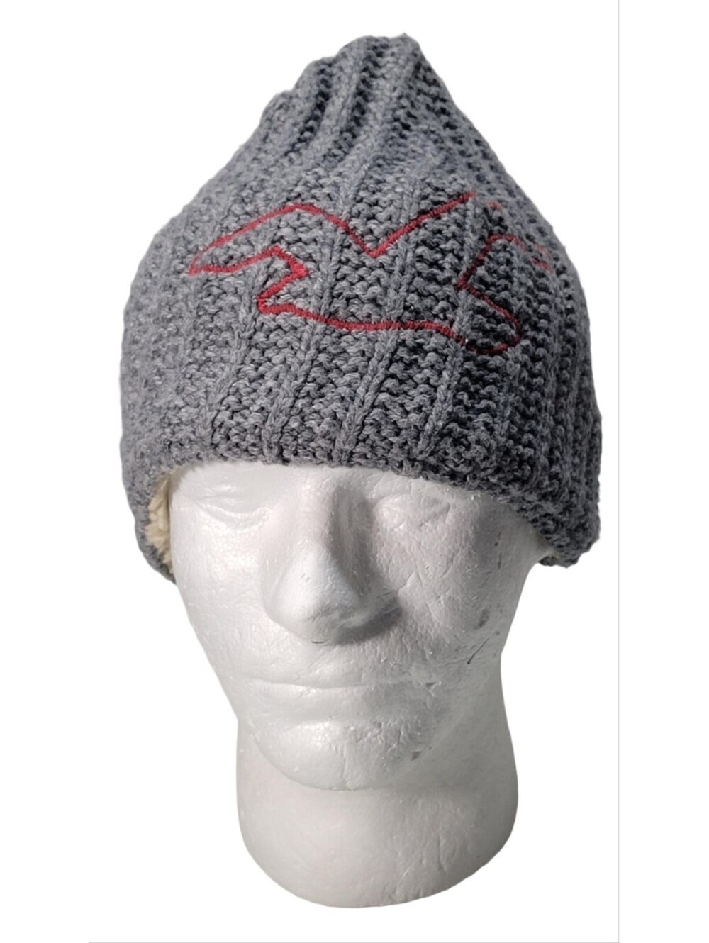Hollister Logo Beanie Knitted Stocking Hat Cap Gray NWT